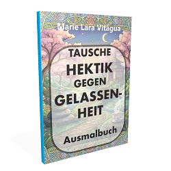 3D Cover vom Ausmalbuch "Tausche Hektik gegen Gelassenheit"
