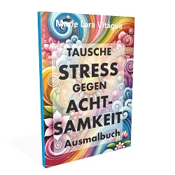 3D Cover vom Ausmalbuch "Tausche Stress gegen Achtsamkeit"